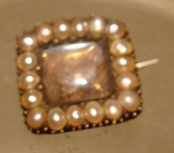 Georgian or Victorian Hair Mourning Pin Tests 14k Gold