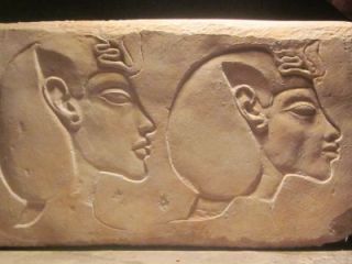 Egyptian art Akhenaten & Smenkhare Cairo museum replica relief 