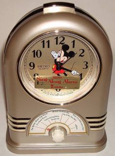   Mouse Sing Along Musical Seiko Alarm Clock New in Orignal Box