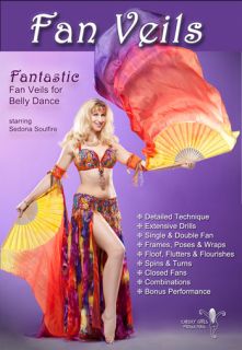   FANTASTIC FAN VEILS Learn How to Belly Dance work with Using DVD