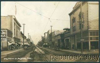 1915 main street albany oregon real photo postcard