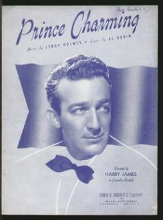 Prince Charming 1943 Harry James Vintage Sheet Music