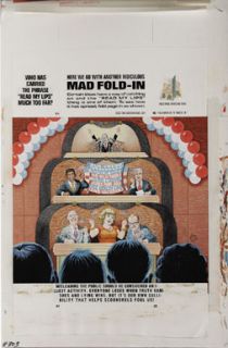 Al Jaffee Mad 303 Back Cover Fold in Original Art 1991 Milli Vanilli 
