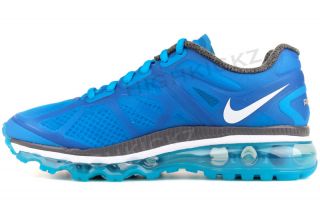 Nike Air Max 2012 487679 410 New Women Blue Glow White Running 