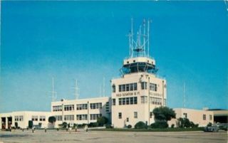 Alameda California Naval Air Station Operations Building Postcard 
