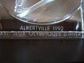 Lalique Albertville 1992 XVI Downhill Olympic Paperweight Limited 681 