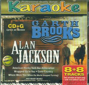 Alan Jackson Garth Brooks Karaoke CD G Chattahoochie Rodeo Shameless 