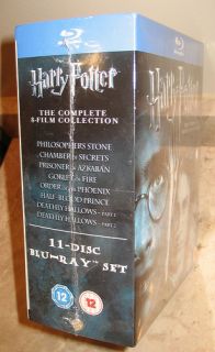 Harry Potter The Complete 8 Film Collection Blu Ray Box Set 11 Discs 