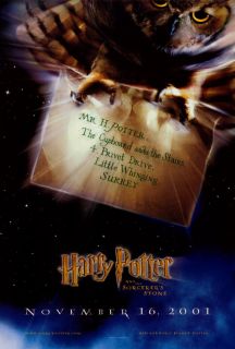 Harry Potter Sorcerers Stone Movie Poster SS Owl 27x40