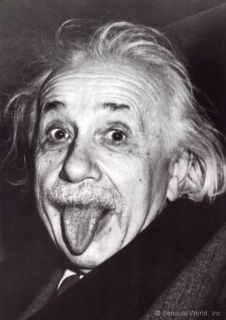 Albert Einstein Sticking Out Tongue Art Sasse Postcard