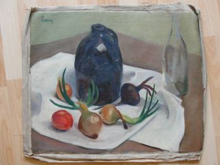 Albert Sway C 1930s WPA Era Still Life Painting Listed
