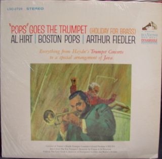 Arthur Fiedler Al Hirt Pops Goes The Trumpet LP LSC 2729 VG SD 1964 