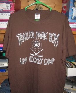 TRAILER PARK BOYS BROWN Shirt SUNNYVALE HASH HOCKEY CAMP X Large 