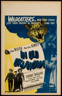 In Old Oklahoma 1943 Original U s Window Card Movie Poster