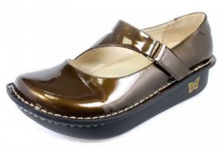 Alegria Dayna Bronze Patent Womens Nursing Shoes Size 39 M