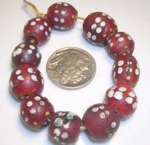 11 Very RARE Venetian Cornaline D Aleppo Trade Beads