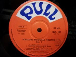  LP Folklore Musicale Italiano Vol 1 Lomax Carpitella Pull Italy