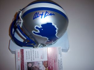 Alex Karras Lions Iowa JSA COA Signed Mini Helmet