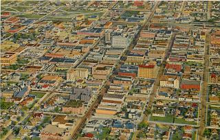 NM Albuquerque New Mexico Aerial View of City Curteich No 8AH1894 
