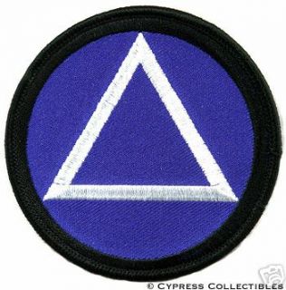 ALCOHOLICS ANONYMOUS iron on SOBER BIKER PATCH AA round EMBROIDERED 12 