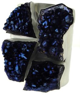 Charles Albert Titanium Quartz Crystal Druse Bracelet