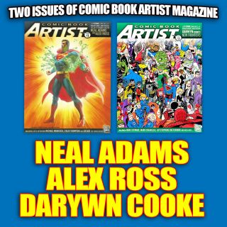   Book Artist Magazine 1 and 3 Neal Adams Alex Ross Darwyn Cooke