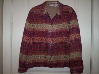Alfred Dunner Petite Multi Colored Top $60 Sz 18P