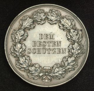 1918, Prussia, Wilhelm II. Military Silver Shooting Thaler Award Medal 