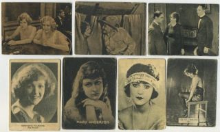Lot of 145 Vintage 1920s Cuban Tobacco Cards   All Movie Stars + Film 