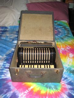 Antique Accordion Troubadour Plays Nice Made in Germany