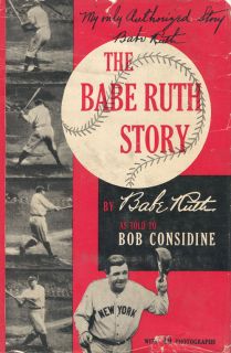 BASEBALL]. BABE RUTH with Bob Considine. The Babe Ruth Story. New 
