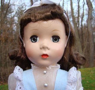 Maggie Face Madame Alexander Doll Brunette 15 in C1950s
