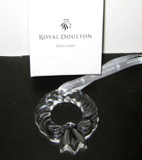 ROYAL DOULTON Crystal WREATH Ornament NEW Boxed **closeout**