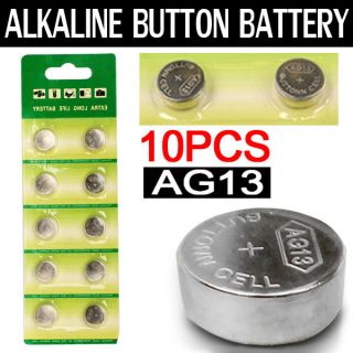 10 pcs ag13 lr44 357a alkaline cell button battery