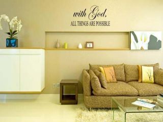 With God All Things Are Possible Homewall Art Decal 36