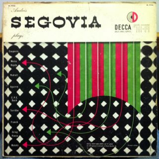 ANDRES SEGOVIA plays LP VG  DL 9734 Vinyl Piedra Blanca Steinweiss 