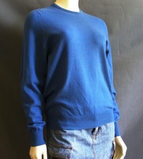   Scottish 100 Cashmere Teal Blue Crewneck Sweater 38 M