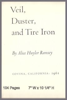 Signed HC Book by Ramsey Veil Duster Tire Iron Auto