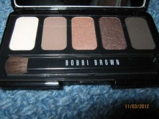 New Bobbi Brown 5 Color Velvet Plum Eyeshadow Palette with Brush New 