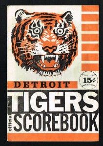 1964 Detroit Tigers vs Minnesota Twins Program Kaline Killebrew