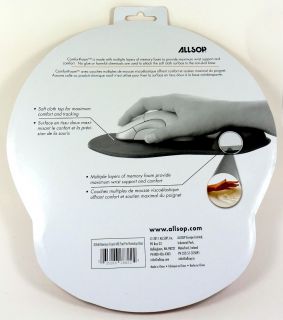 Allsop 28822 Raindrop Blue Memory Foam Mouse Pad Pro Wrist Support 