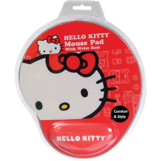Sakar 74709 Hello Kitty Memory Foam Mouse Pad Red