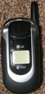LG AX300 Alltel Flip Cell Phone Good Used Black Flip GPS