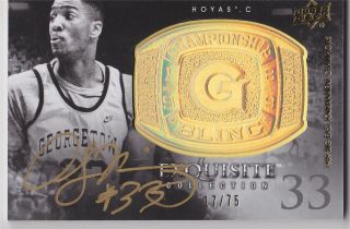   UD Exquisite Championship Bling Alonzo Mourning Gold Auto 17 75