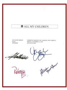 All My Children AMC Signed Working Script Episodes 8978 8979 8980 rpt 