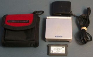 Nintendo Game Boy Advance SP Silver Version Accessories Game Tested 