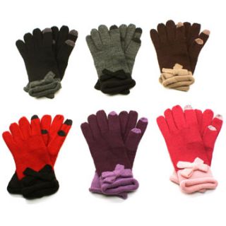   Glove Outdoor Indoors Gloves with 2 Tone with 2ply Knit Ribbed Elast