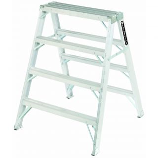 Louisville 3 Foot Aluminum Sawhorse Step Ladder Type 1A 300 lb Rating 