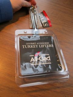 New All Clad Stainless Steel Turkey Lifters Set Pair