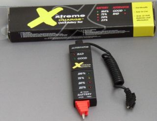   Xtreme Charge Quick Battery TESTER 12 Volt Test Alternator Check  NEW